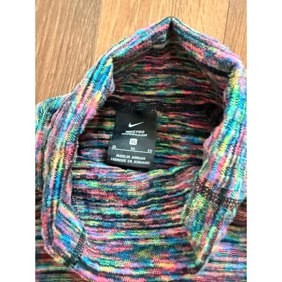 Nike Pro Hyperwarm Multi Colored Black Turtleneck size XL - Picture 3 of 6